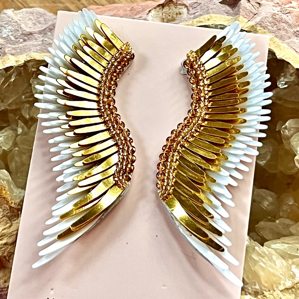 Nwt Mignonne Gavigan Madeleine Gold Statement Earrings 225$